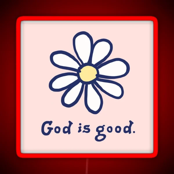 God Is Good Pink Led RGB Neon Sign