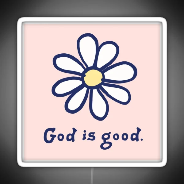 God Is Good Pink Led RGB Neon Sign