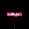 Vibrant RGB Neon Sign with Inspirational God is Good Quote