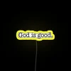 Vibrant RGB LED sign with motivational message God Is Good