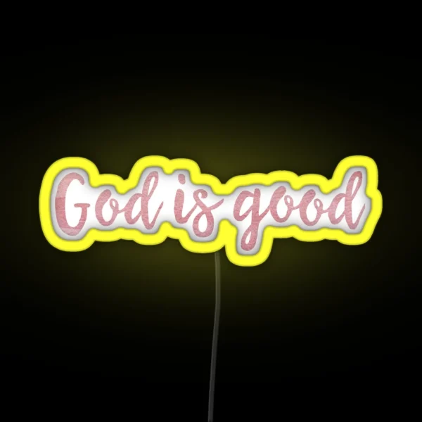 God Is Good Watercolor RGB Neon Sign