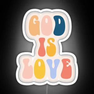 God Is Love Led RGB Neon Sign