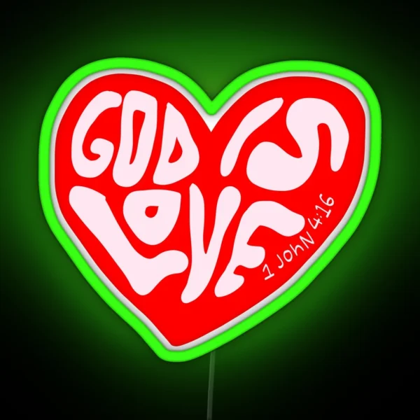 GOD IS LOVE RGB Neon Sign