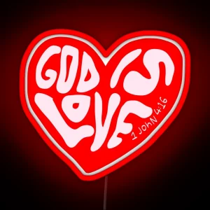 GOD IS LOVE RGB Neon Sign