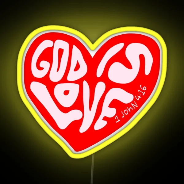 GOD IS LOVE RGB Neon Sign