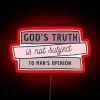 God's Truth Shining Brightly in Bold RGB Neon Light Sign
