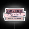 Radiant God's Truth Illuminated Sign with Vibrant RGB Neon Accents