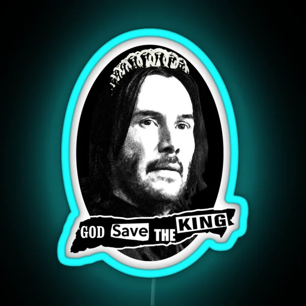 God Save The King John Wick Keanu Reeves RGB Neon Sign
