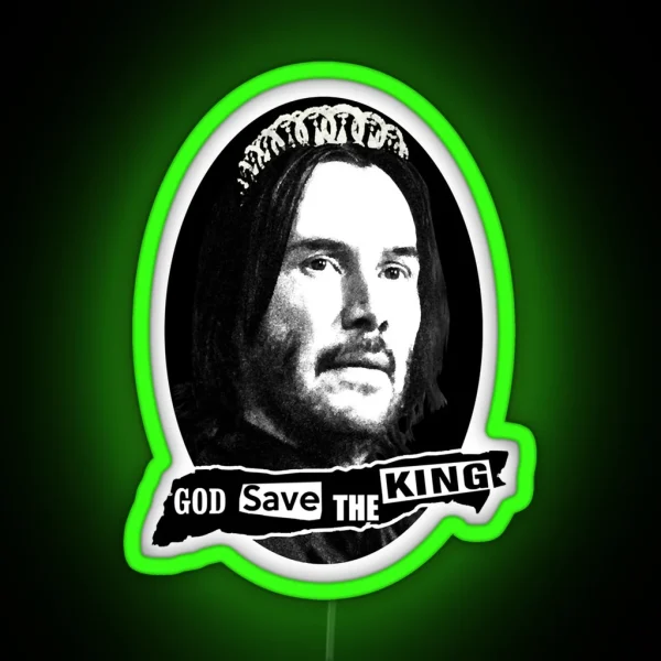 God Save The King John Wick Keanu Reeves RGB Neon Sign