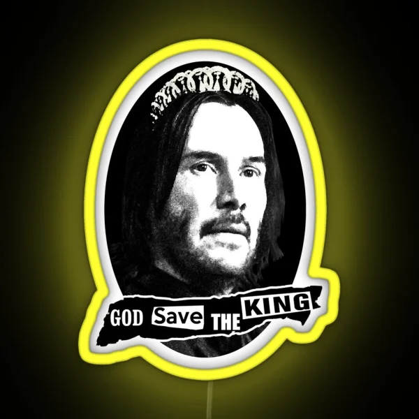 God Save The King John Wick Keanu Reeves RGB Neon Sign
