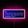 Customizable RGB neon sign with programmable dialogue box design options