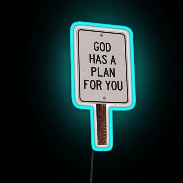 Gods Plan Sign RGB Neon Sign