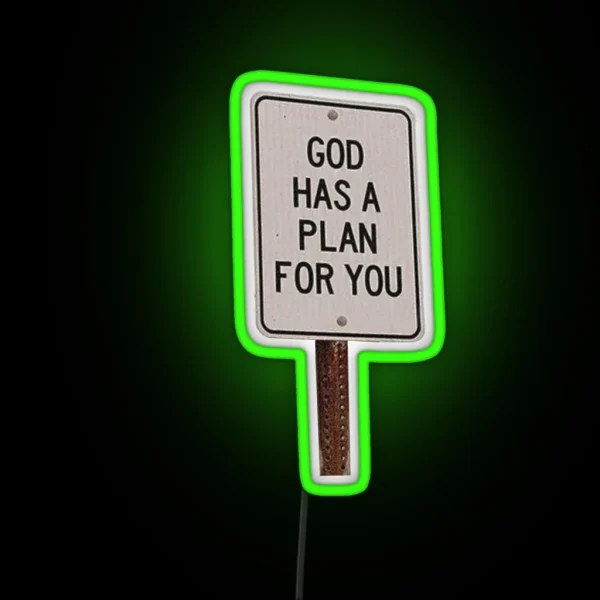 Gods Plan Sign RGB Neon Sign