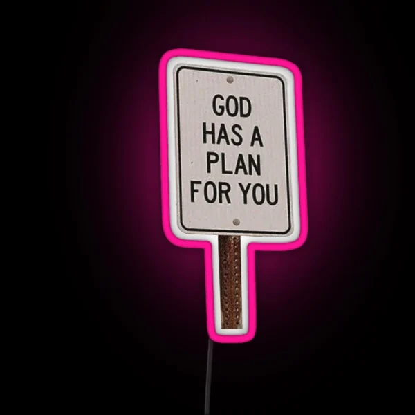 Gods Plan Sign RGB Neon Sign