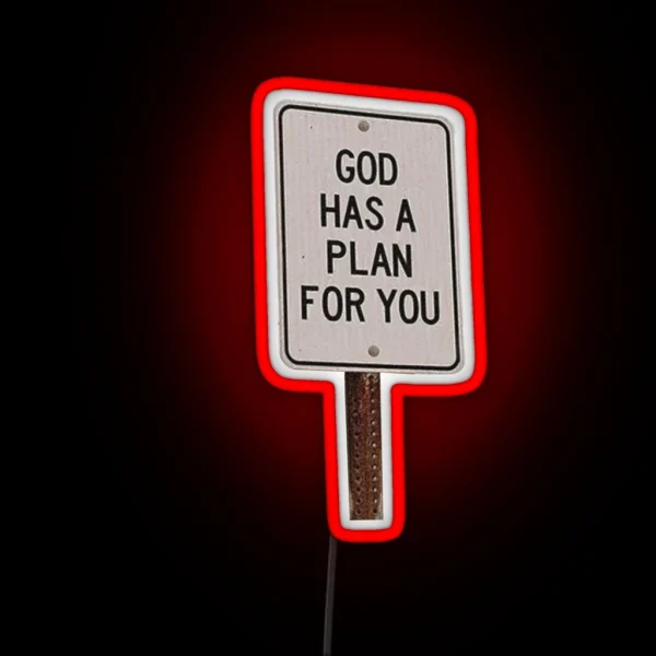 Gods Plan Sign RGB Neon Sign