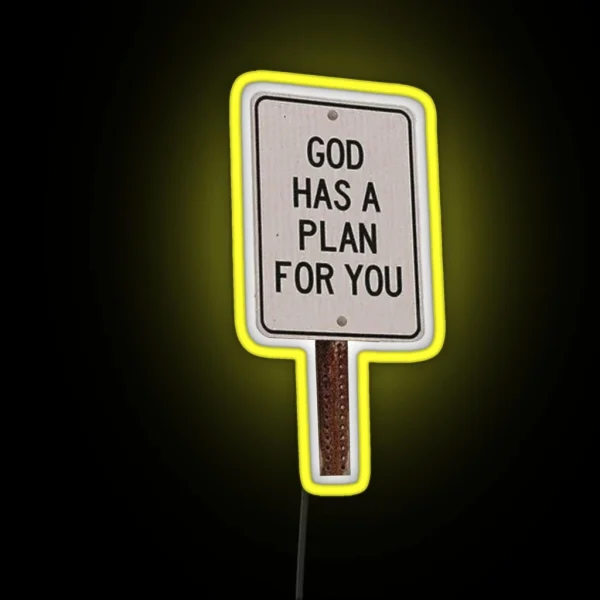 Gods Plan Sign RGB Neon Sign