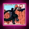 Neon RGB Godzilla Canvas Sign, Customizable Artistic Large Format Decoration