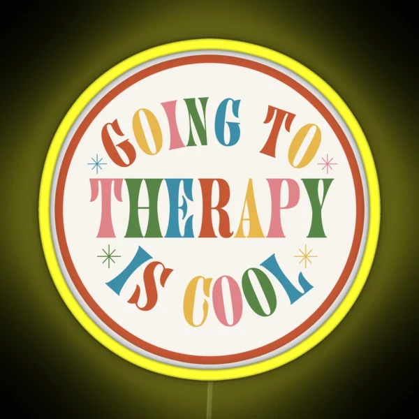 Going To Therapy Is Cool RGB Neon Sign