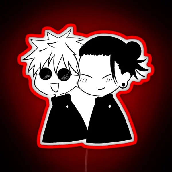 Gojou And Geto Chibi RGB Neon Sign