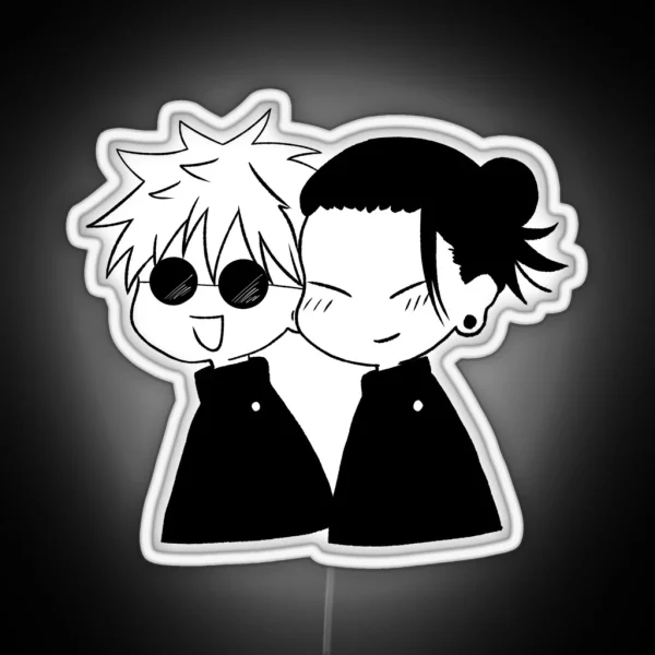 Gojou And Geto Chibi RGB Neon Sign