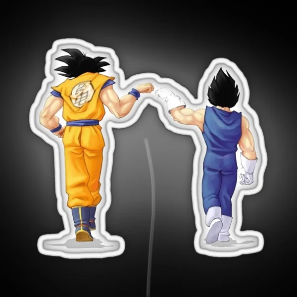 Goku And Vegeta Fist Bump RGB Neon Sign