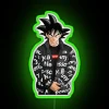 Vibrant Dragon Ball Z Goku Drip RGB Neon Sign Art