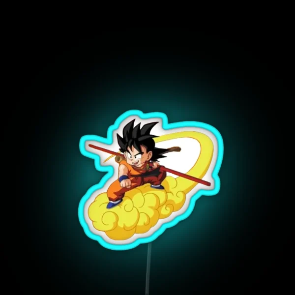 Goku Flying On A Nimbus Led RGB Neon Sign