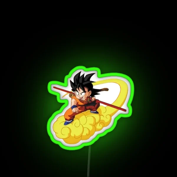 Goku Flying On A Nimbus Led RGB Neon Sign