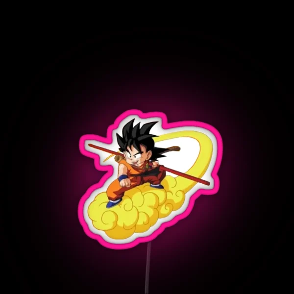 Goku Flying On A Nimbus Led RGB Neon Sign
