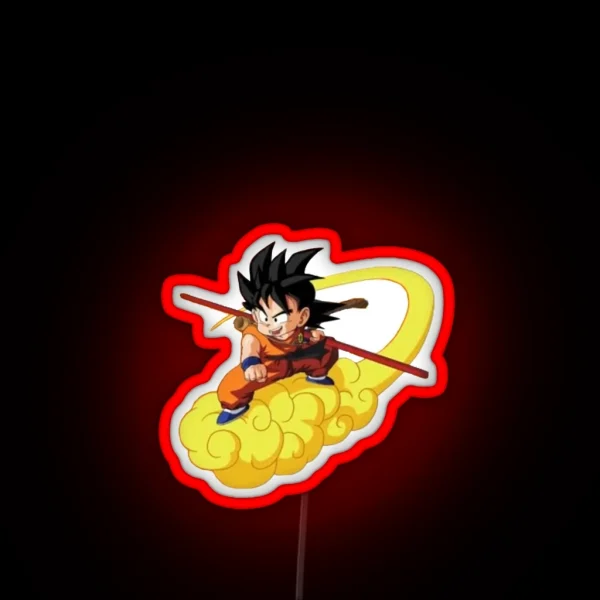 Goku Flying On A Nimbus Led RGB Neon Sign