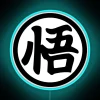 Goku kanji in vibrant RGB neon lights glowing art