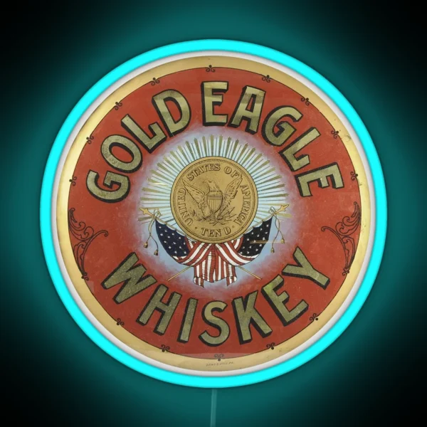 Gold Eagle Whiskey RGB Neon Sign