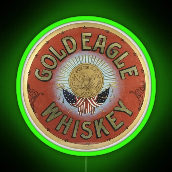 Gold Eagle Whiskey RGB Neon Sign