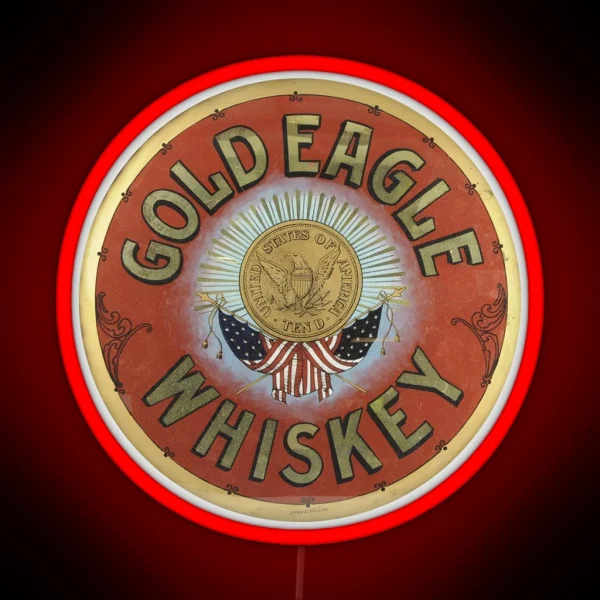 Gold Eagle Whiskey RGB Neon Sign