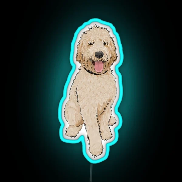 Golden Doodle RGB Neon Sign