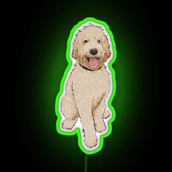 Golden Doodle RGB Neon Sign