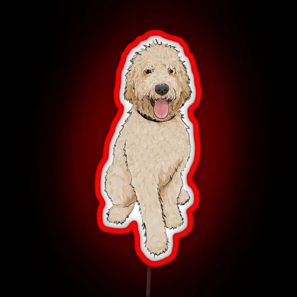 Golden Doodle RGB Neon Sign