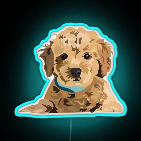 Golden Doodle RGB Neon Sign