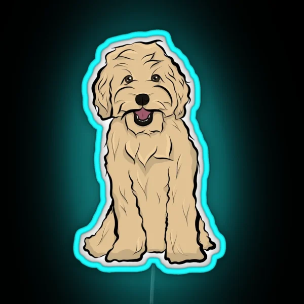 Golden Doodle RGB Neon Sign