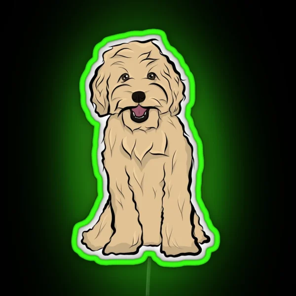 Golden Doodle RGB Neon Sign