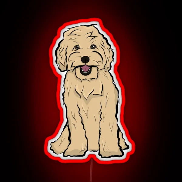 Golden Doodle RGB Neon Sign