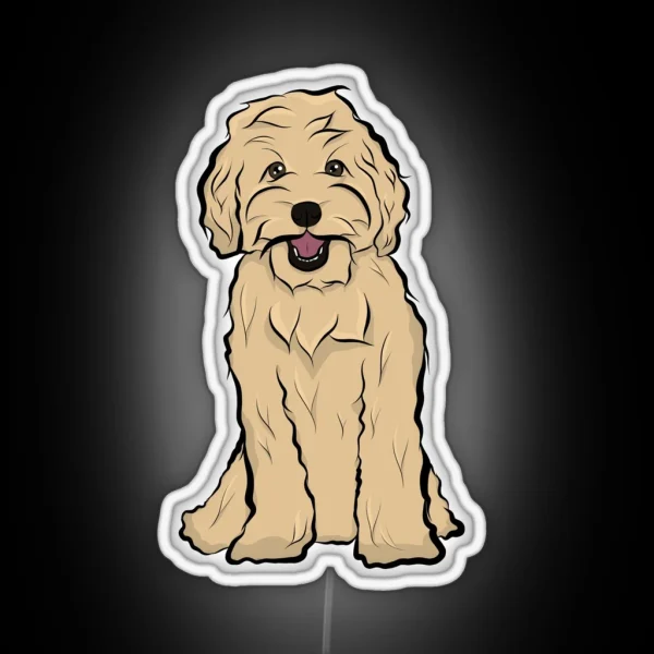 Golden Doodle RGB Neon Sign