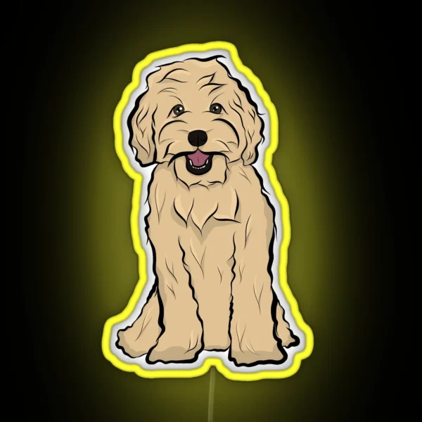 Golden Doodle RGB Neon Sign