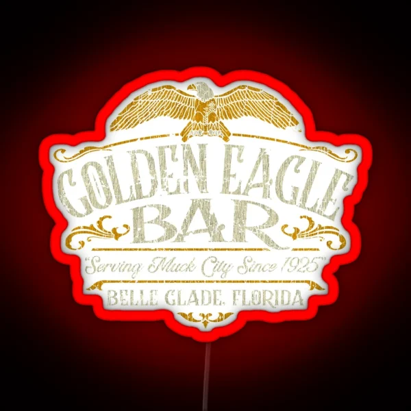 Golden Eagle Bar RGB Neon Sign