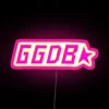 RGB Neon Accented Golden Goose Logo Illuminated Sign Artwork
