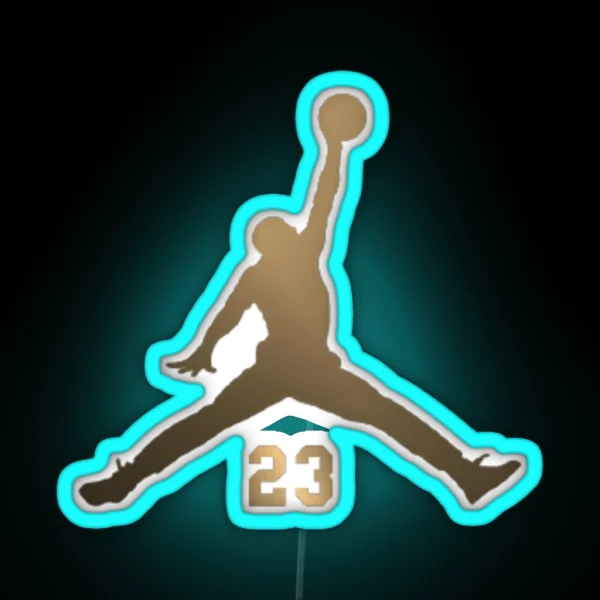 GOLDEN MJ 23 RGB Neon Sign