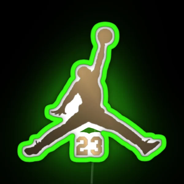 GOLDEN MJ 23 RGB Neon Sign