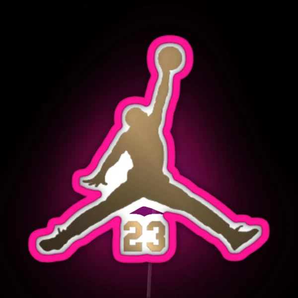 GOLDEN MJ 23 RGB Neon Sign