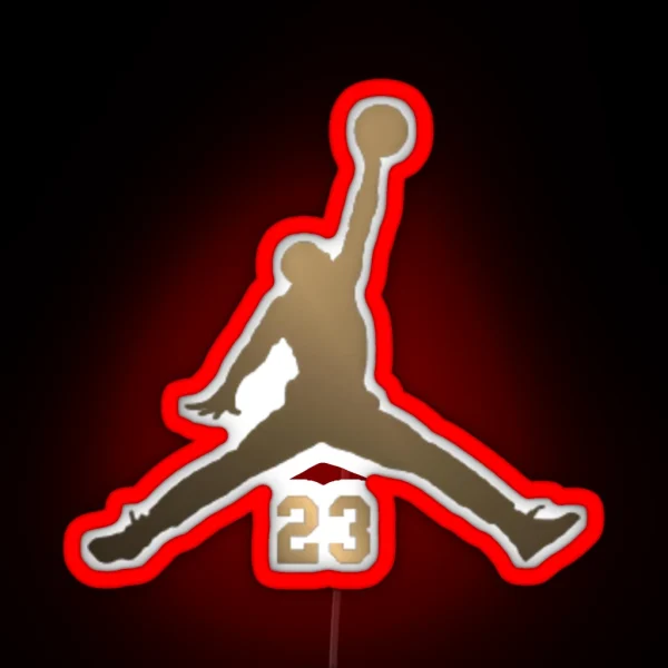 GOLDEN MJ 23 RGB Neon Sign