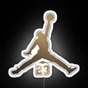 GOLDEN MJ 23 RGB Neon Sign